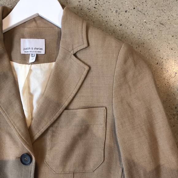 Judith & Charles Beige Linen Blazer - Picture 3 of 11